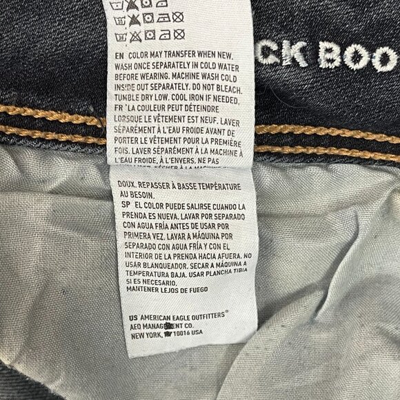 American Eagle Outfitters Jeans Women's SZ 12 Blue Denim Kick Boot SUPER STRETCH - Picture 7 of 13